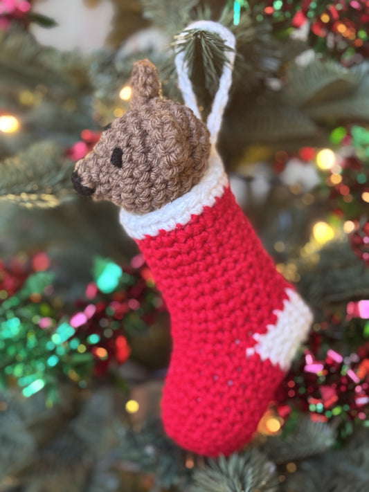 Christmas Bear in a Stocking