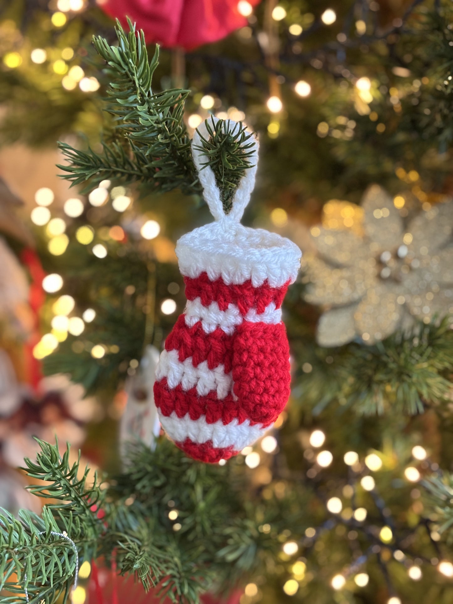 Christmas Striped Mittens