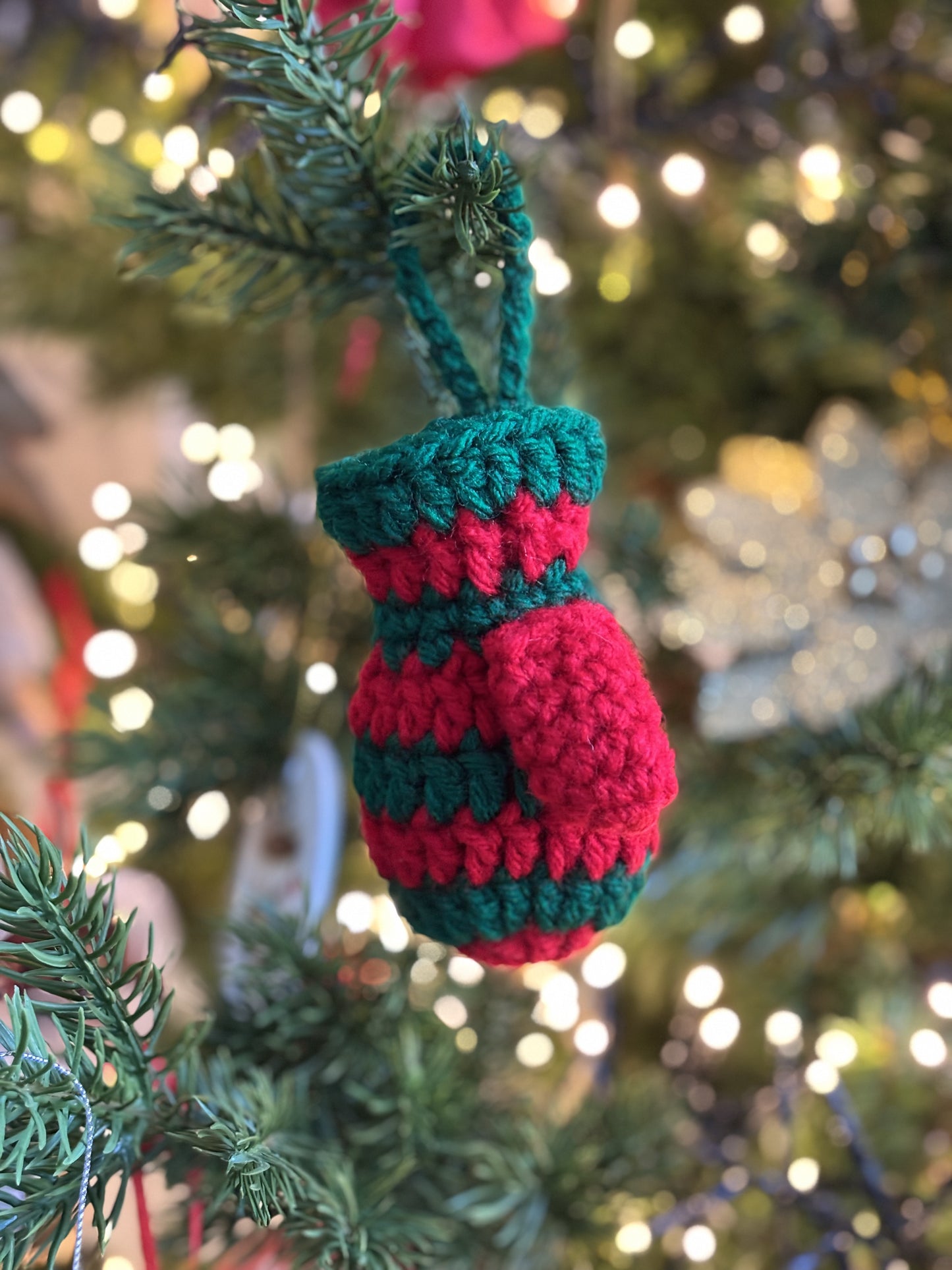 Christmas Striped Mittens